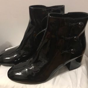 Patent leather boots